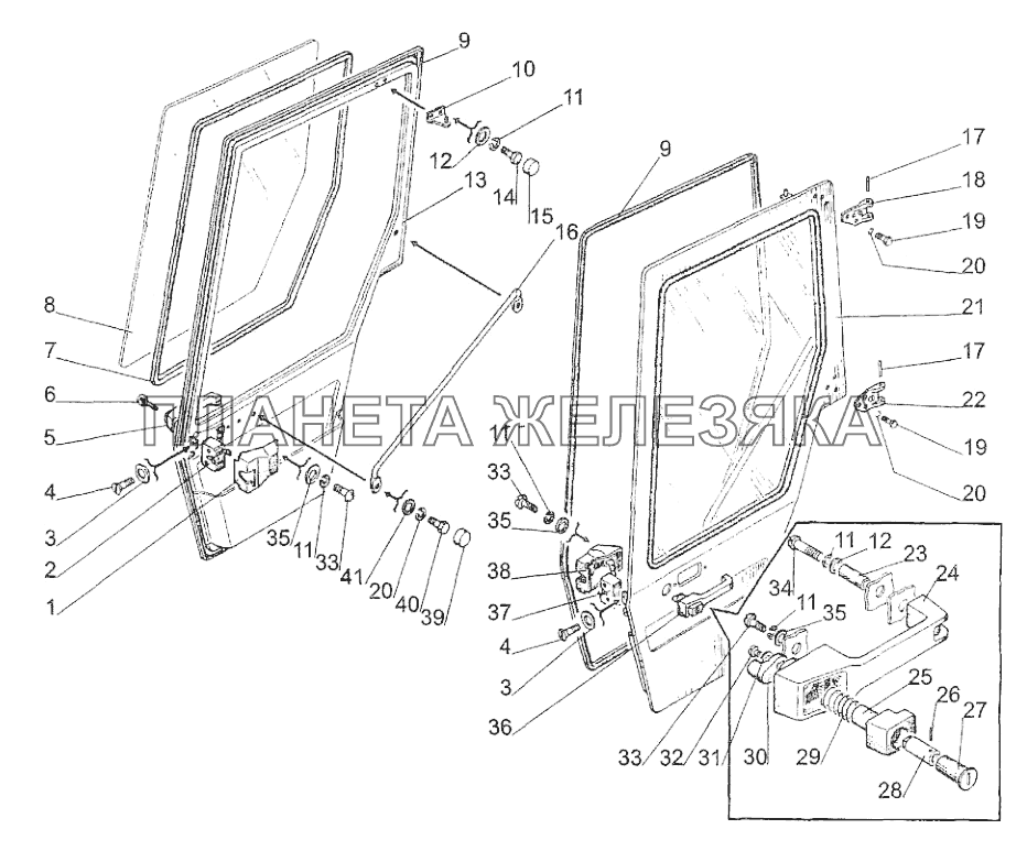 Двери кабины МТЗ-310, 320, 321