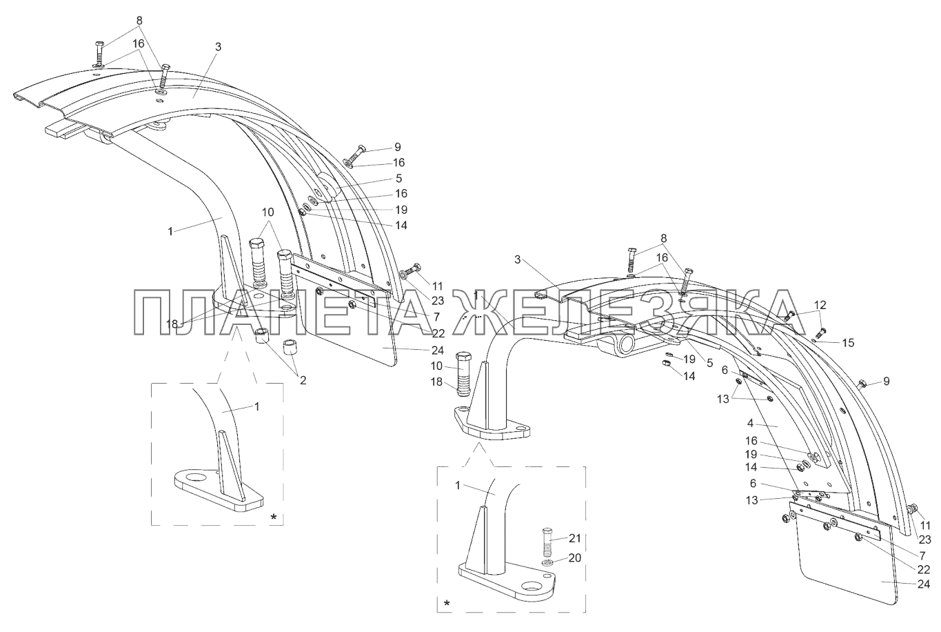 Крылья передних колес МТЗ-310, 320, 321