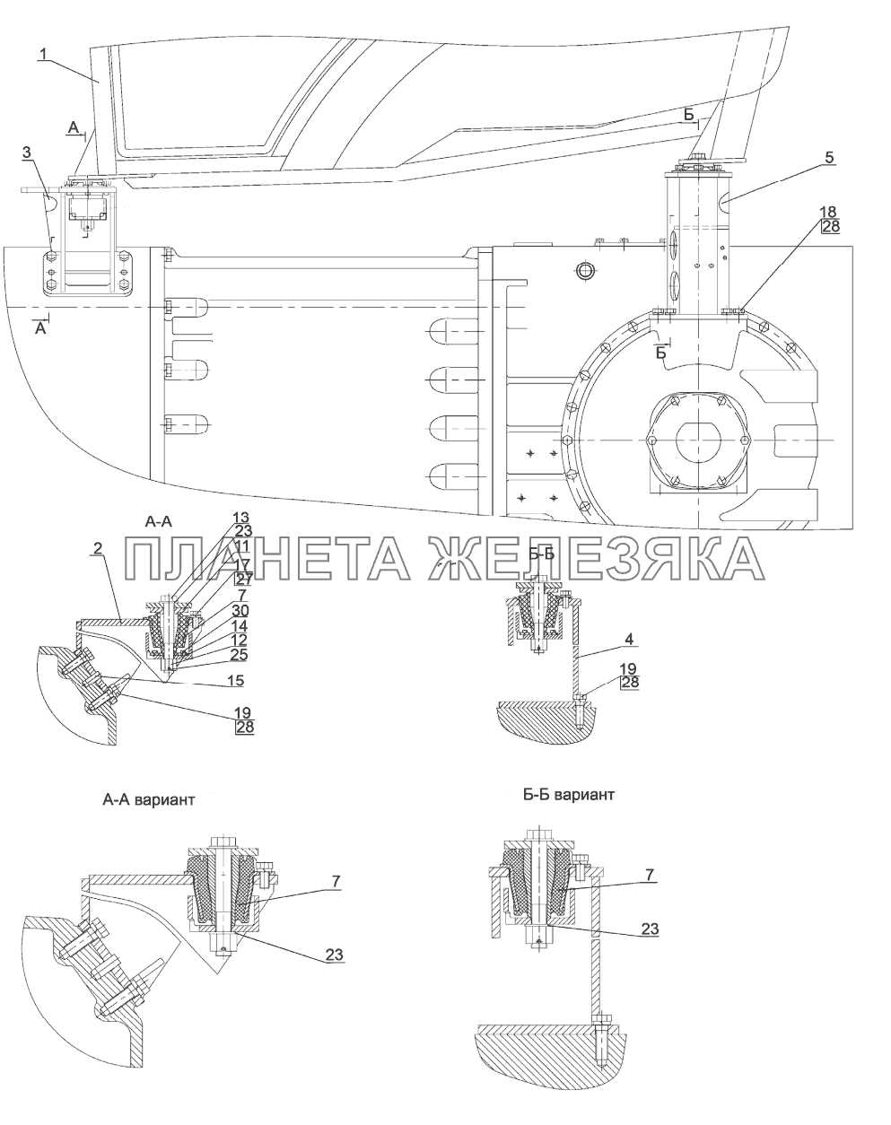 Установка кабины МТЗ-3522