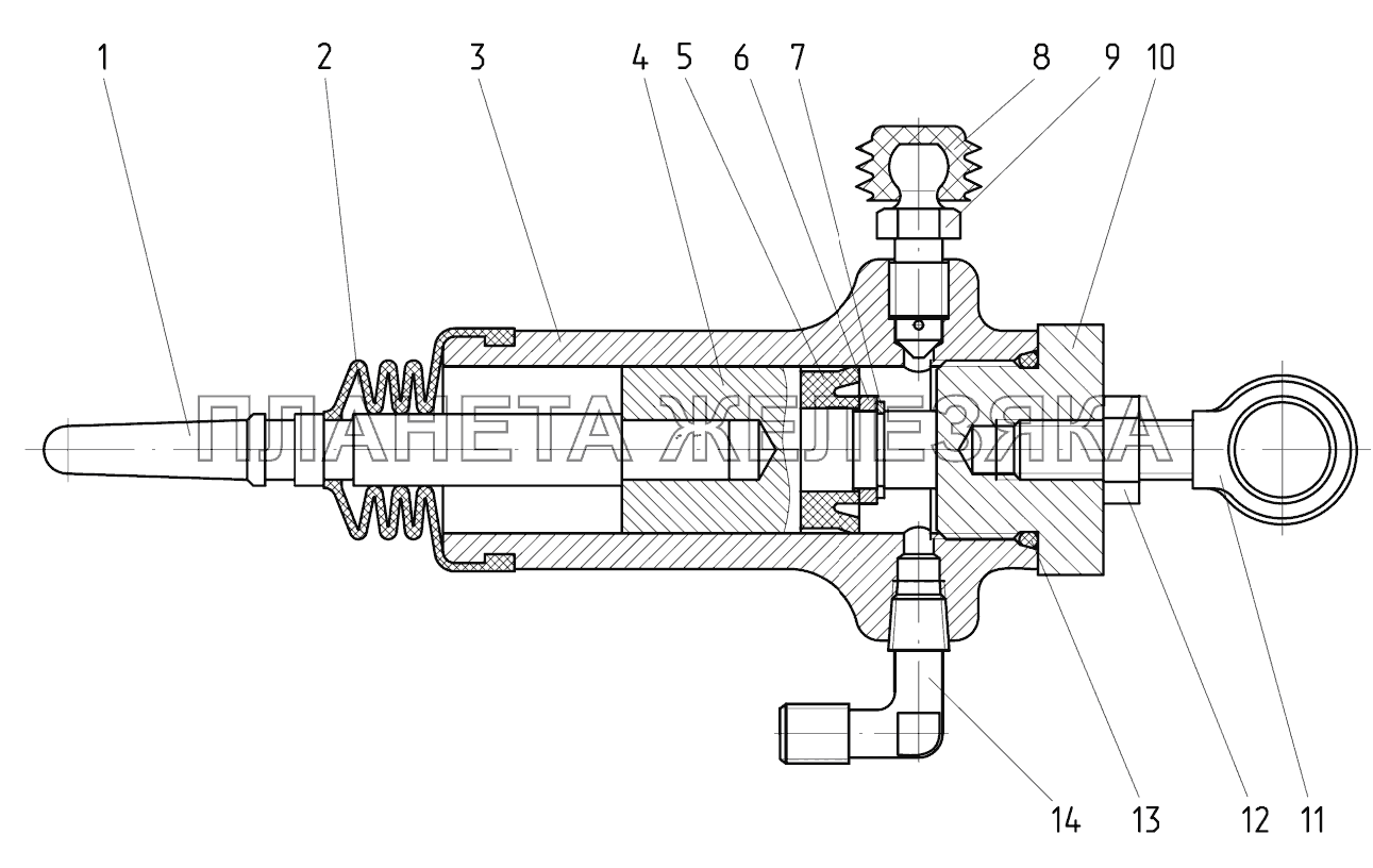 Цилиндр рабочий МТЗ-3522