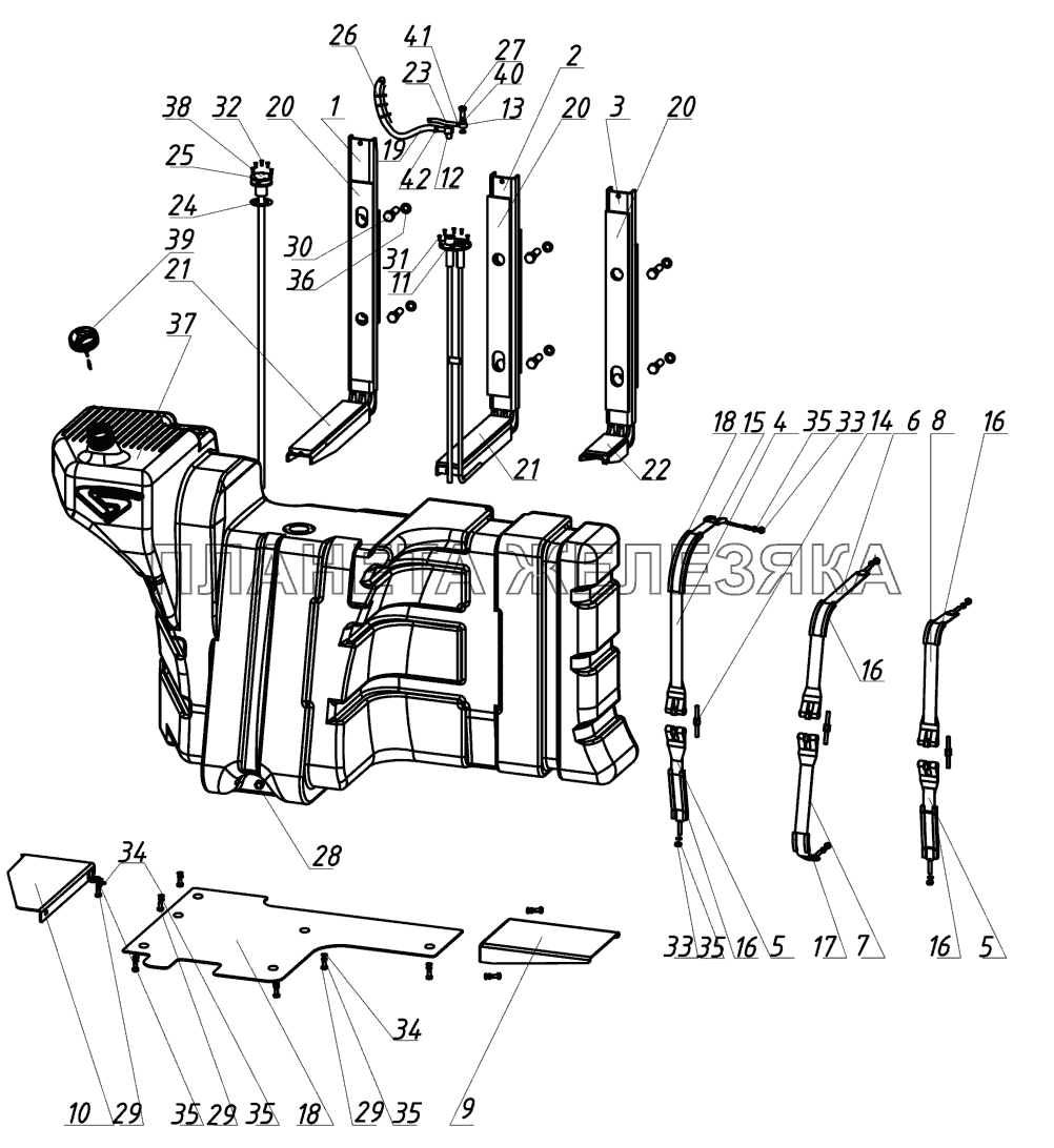 Бак топливный МТЗ-3522