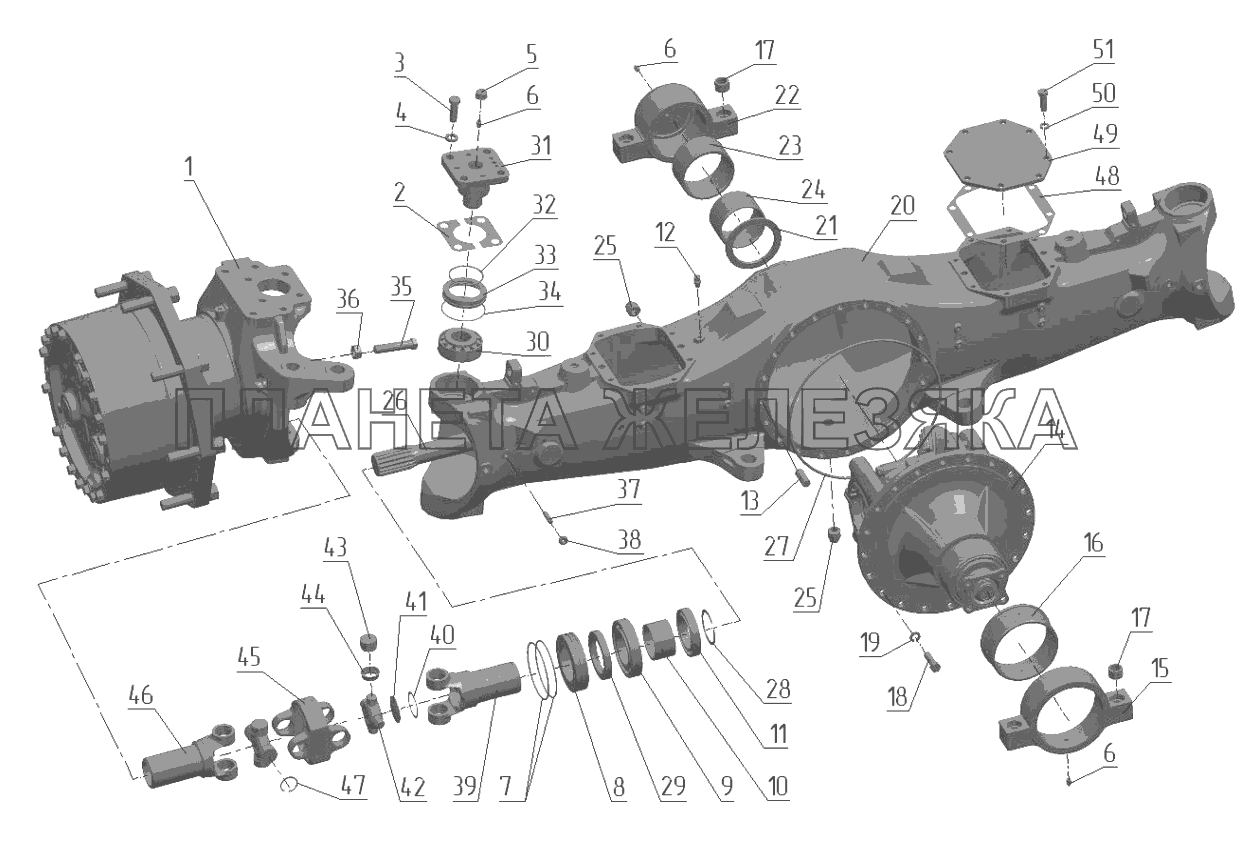 Мост передний МТЗ-3522