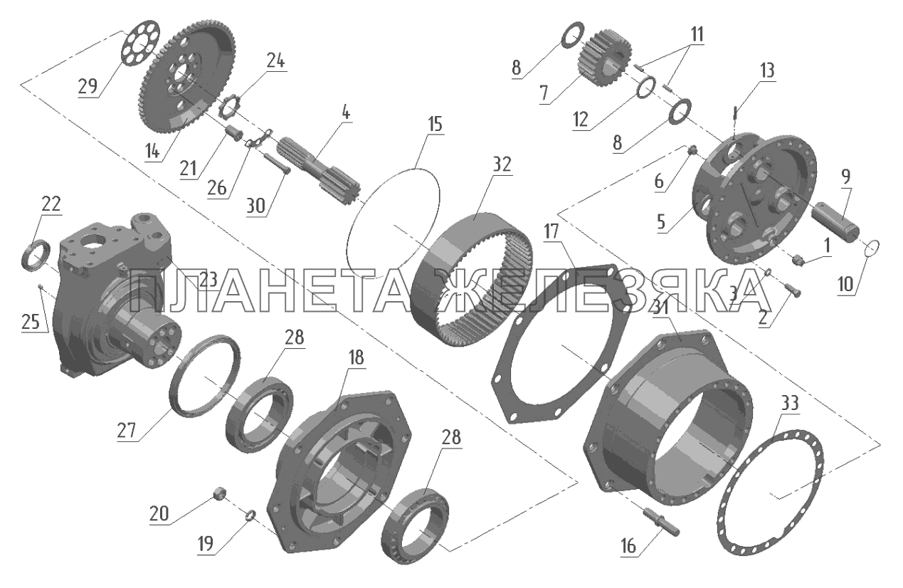 Редуктор колесный МТЗ-3522