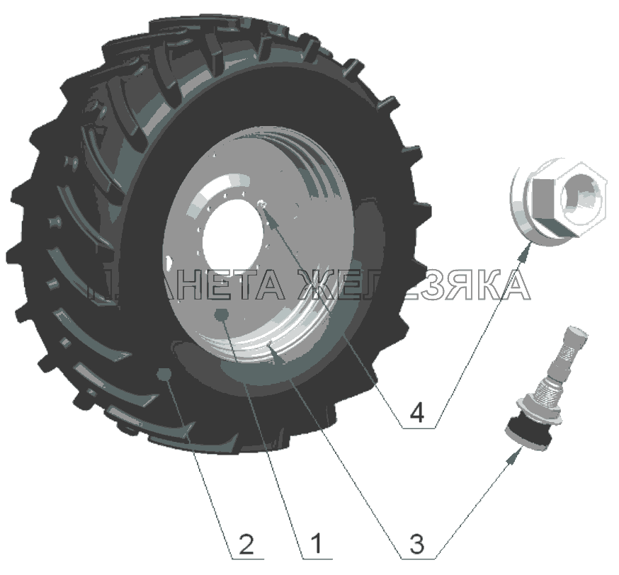 Колесо заднее ведущее МТЗ-3522