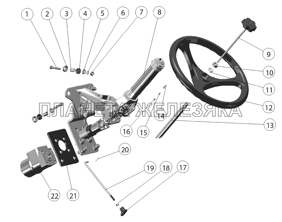 Колонка рулевая МТЗ-3522