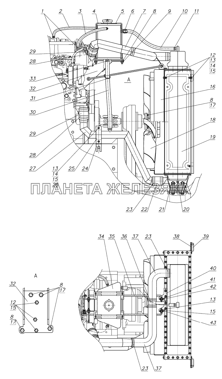 Блок охлаждения МТЗ-3522