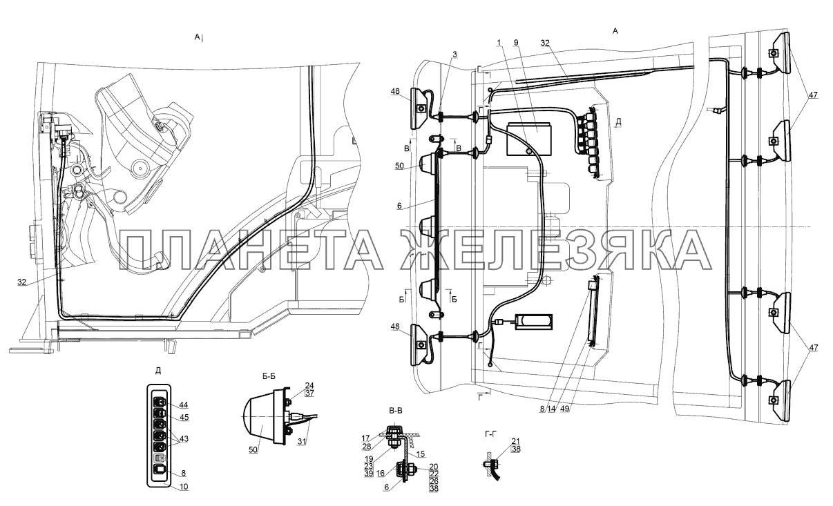 Установка фар рабочих МТЗ-3522