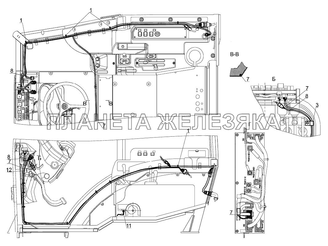 Электрооборудование кабины МТЗ-3522