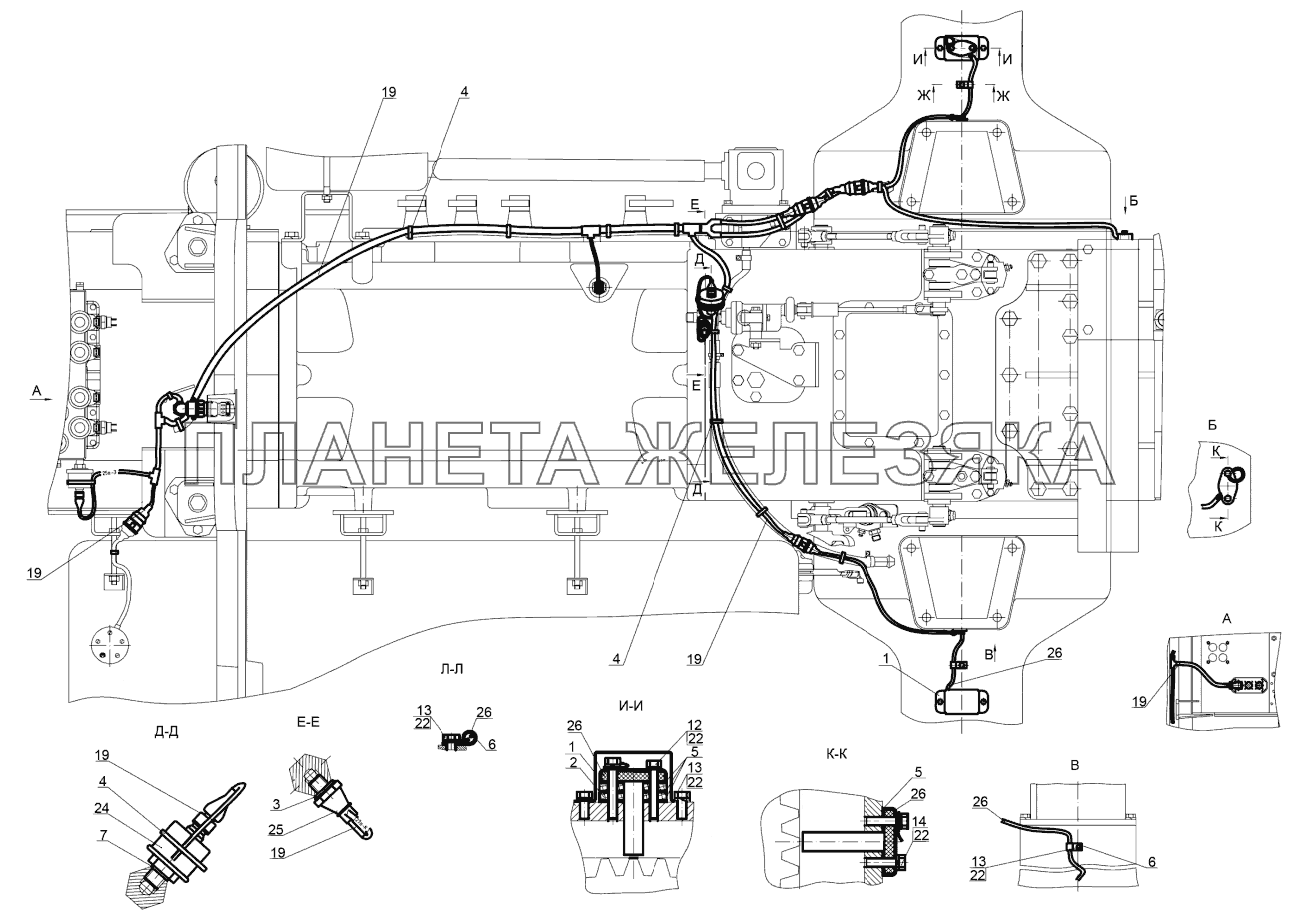 Электрооборудование по трансмиссии МТЗ-3522