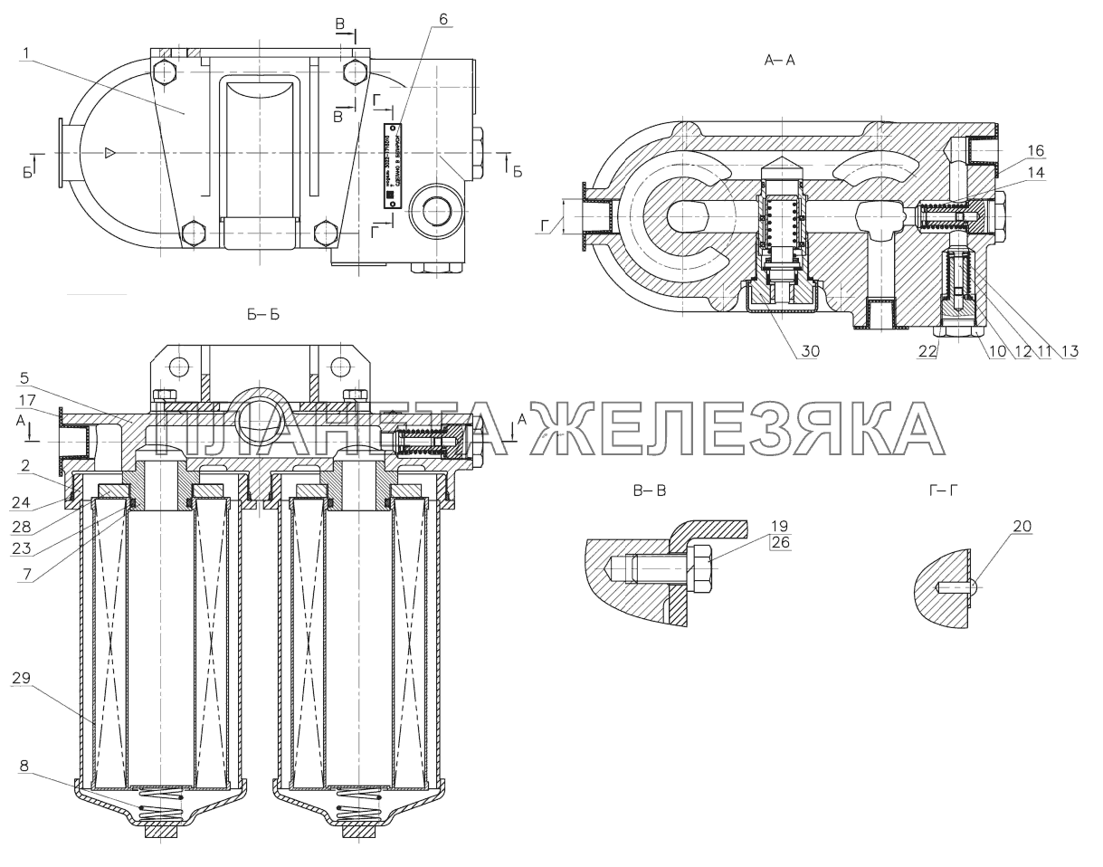 Фильтр сдвоенный МТЗ-3522