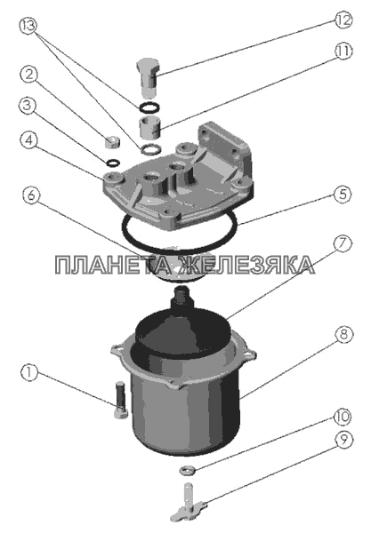 Фильтр топливный грубой очистки МТЗ-510/512, 520/522