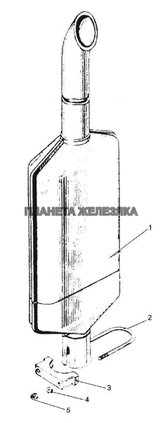 Глушитель МТЗ-510/512, 520/522