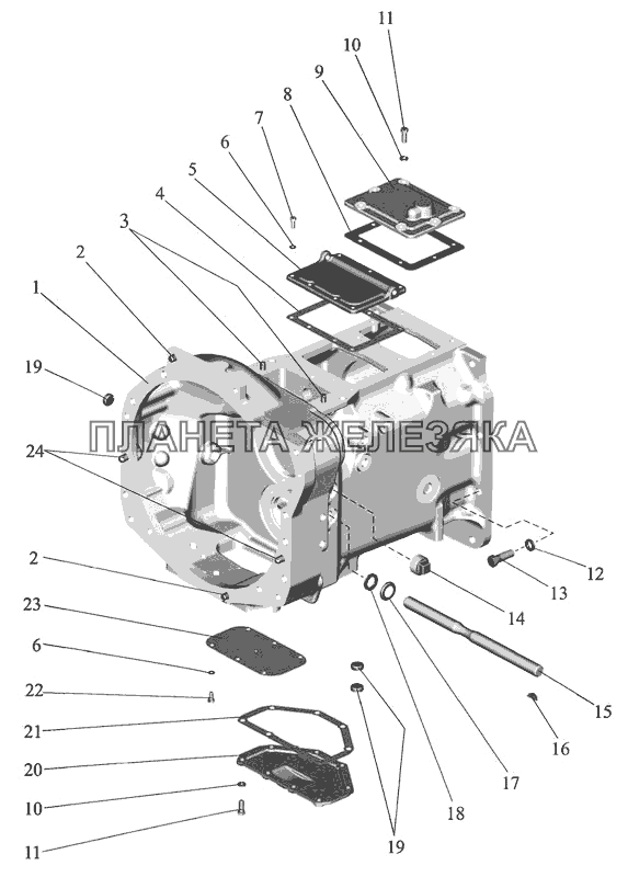 Корпус сцепления МТЗ-510/512, 520/522
