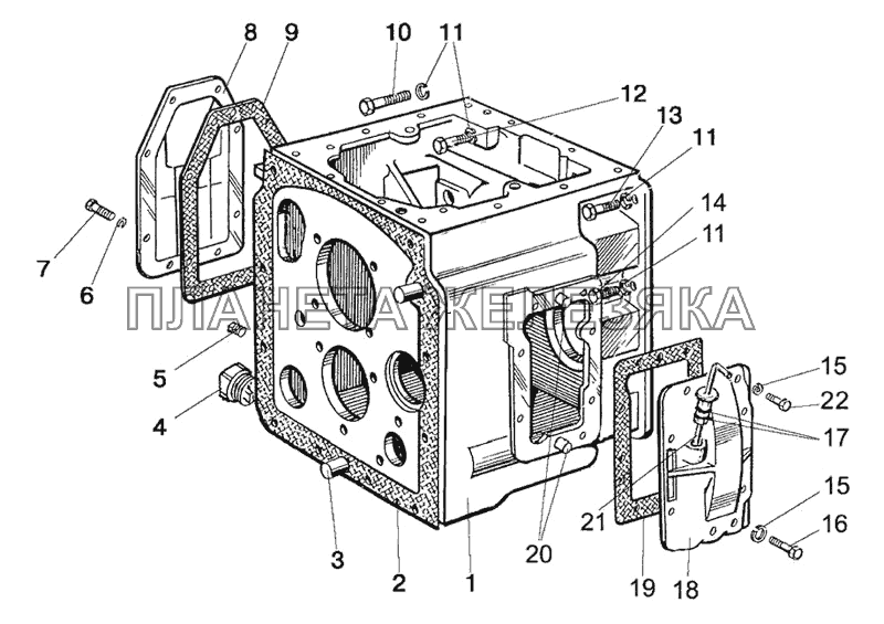 Коробка передач. Корпус коробки передач МТЗ-510/512, 520/522