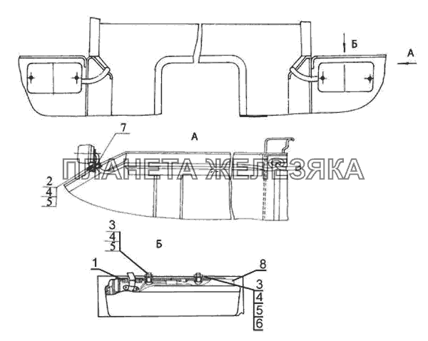 Установка фонарей передних МТЗ-510/512, 520/522