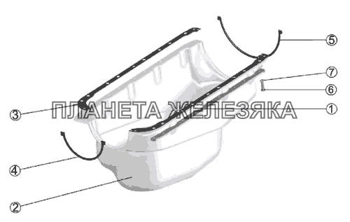 Установка картера масляного МТЗ-510/512, 520/522