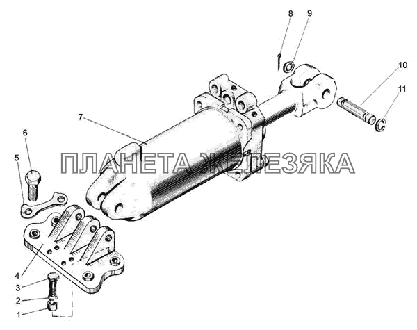 Гидроцилиндр Ц 100x200 МТЗ-510/512, 520/522