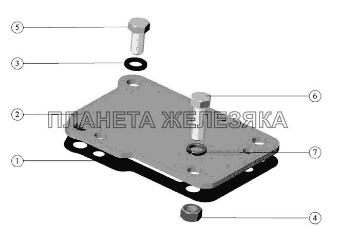 Установка заглушки (для тракторов без пневмокомпрессора) МТЗ-570