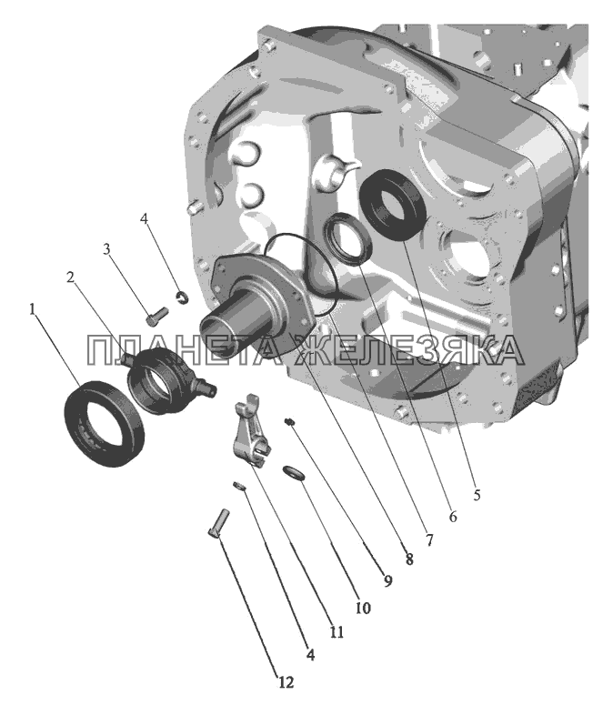 Корпус сцепления,отводка МТЗ-570