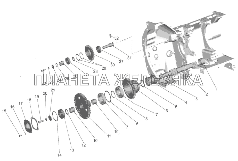 Корпус сцепления (привод ВОМ, привод насоса гидросистемы навески) МТЗ-570