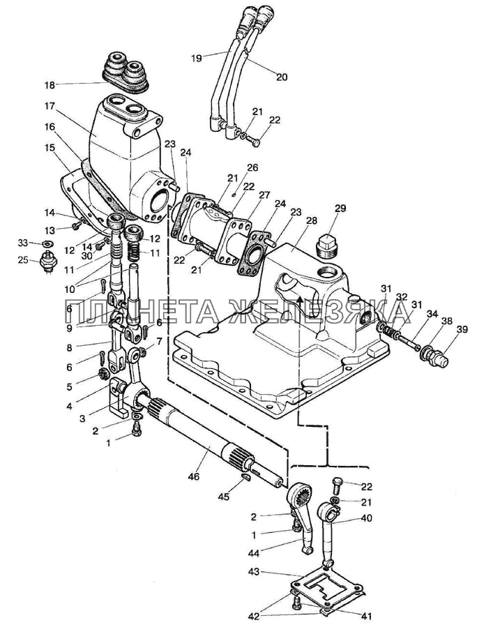 Механизм 2-х рычажного управления КП МТЗ-570
