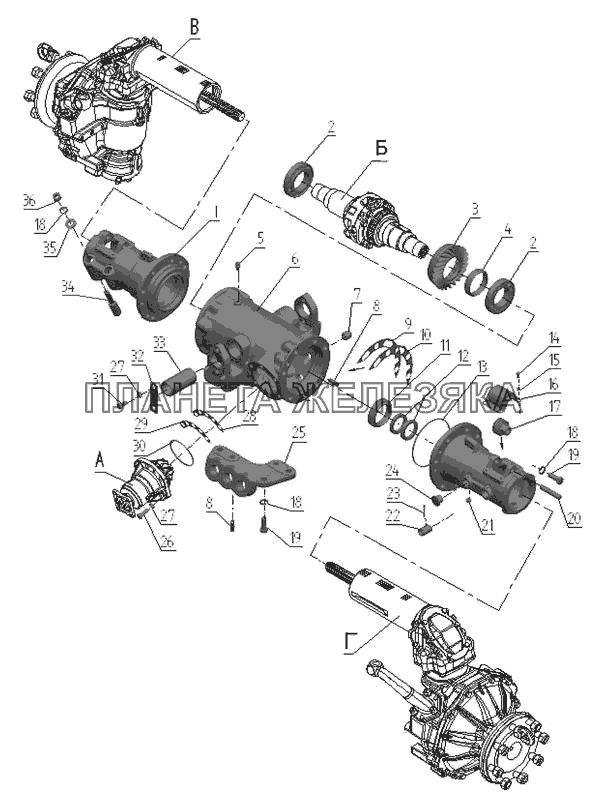 Передний ведущий мост 72-2300020-А МТЗ-570