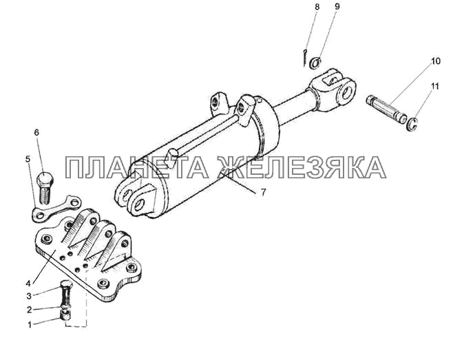 Гидроцилиндр Ц 100x200/ Ц110x200 МТЗ-570