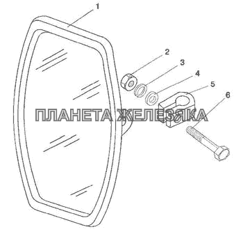 Зеркало заднего вида боковое МТЗ-570