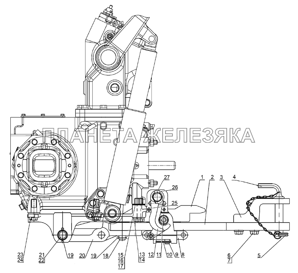 Тягово-сцепное устройство. Вариант «маятник» Беларус-622