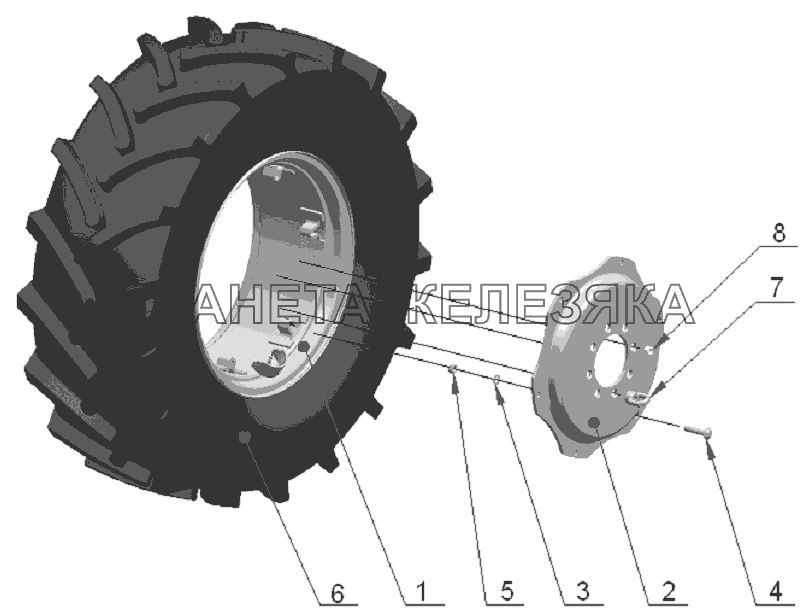 Колёса задние ведущие Беларус-622