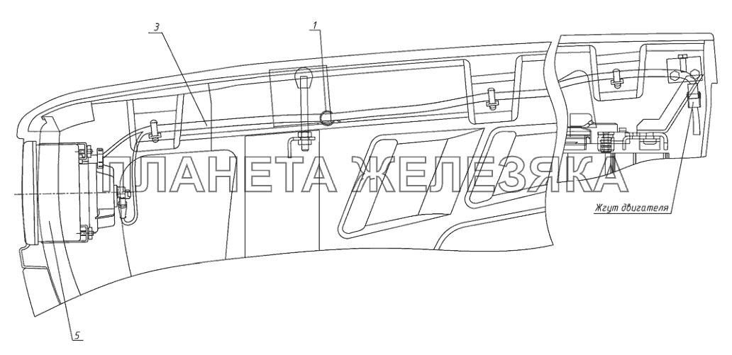 Установка фар дорожных 422.1-3700020 Беларус-622