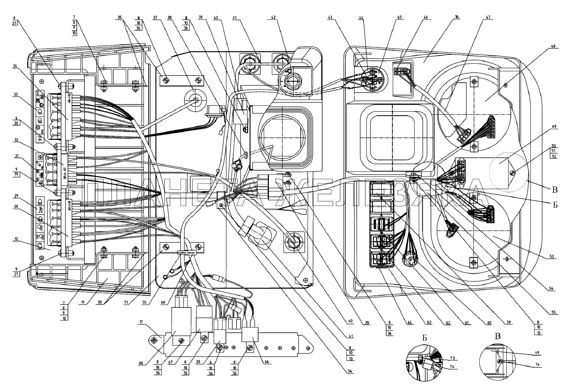 Основание, приборы 926-3805010 МТЗ-80.1