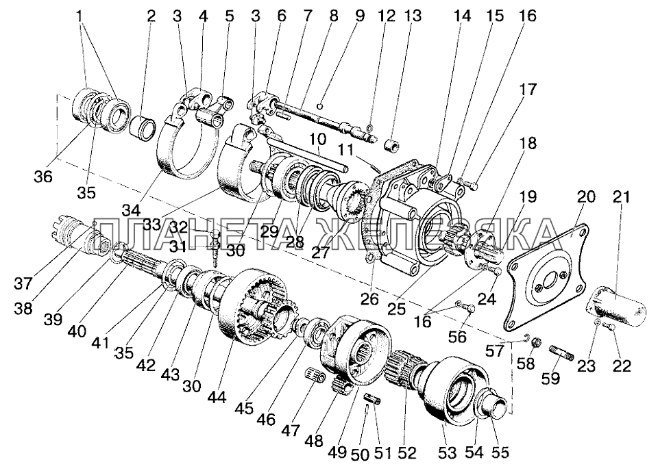 Вал отбора мощности задний 1221-4202010-А МТЗ-80.1