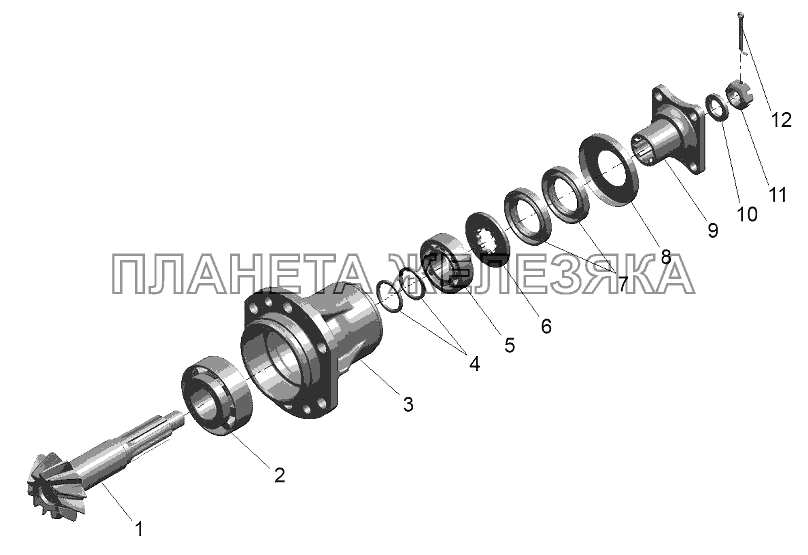 Главная передача ПВМ МТЗ-80.1