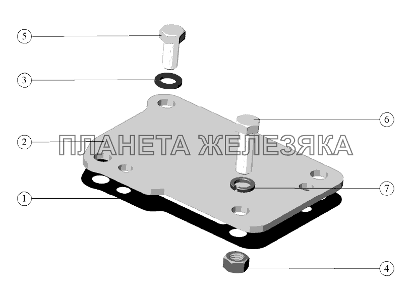 Установка заглушки (для тракторов без пневмокомпрессора) МТЗ-80.1