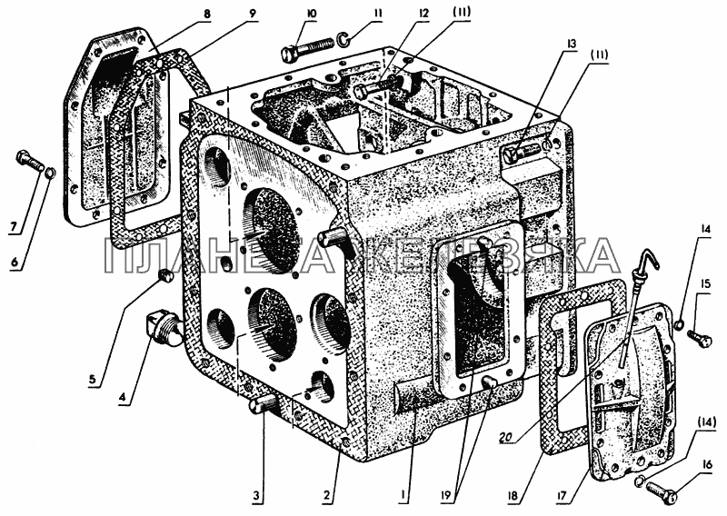 Корпус коробки передач МТЗ-80