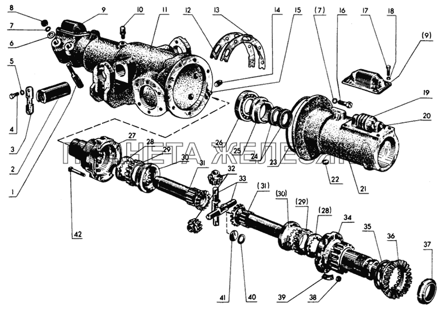 Передний ведущий мост. Дифференциал МТЗ-80