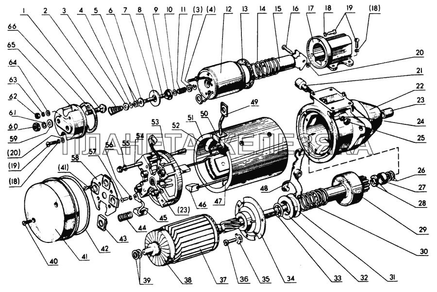 Стартер 24.3708 МТЗ-80