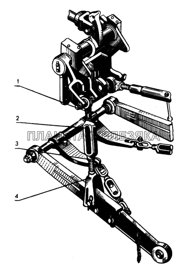 Механизм задней навески (МТЗ-82Р) МТЗ-80