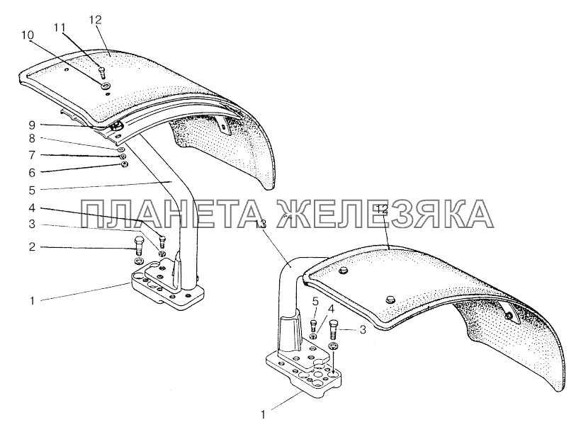 Крылья передние (ПВМ с планетарно-цилиндрическими редукторами) (900.2, 920.2, 950.2, 952.2) Беларус-800/900