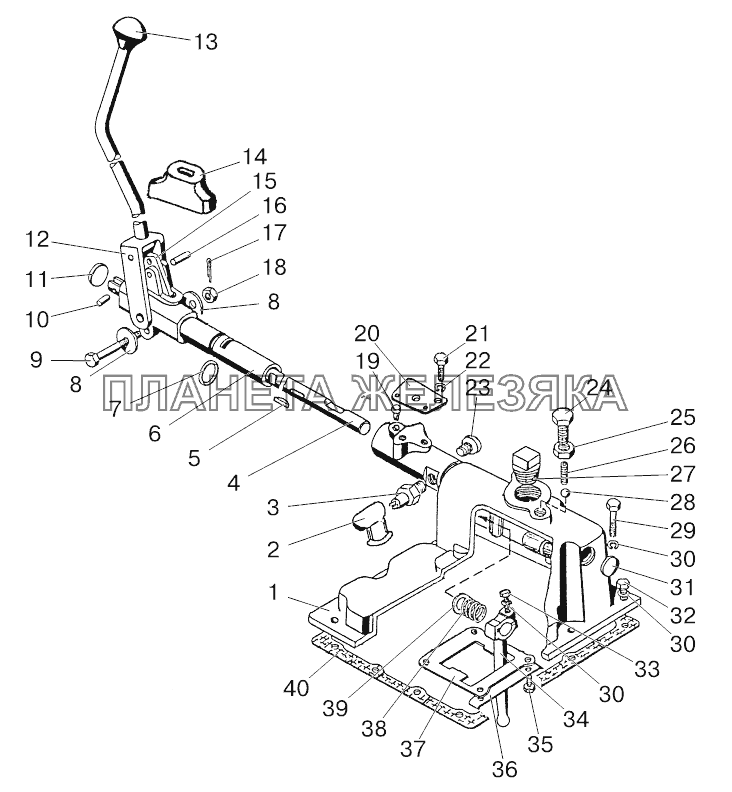 Механизм управления коробкой передач. Крышка (800, 820, 890, 892) Беларус-800/900