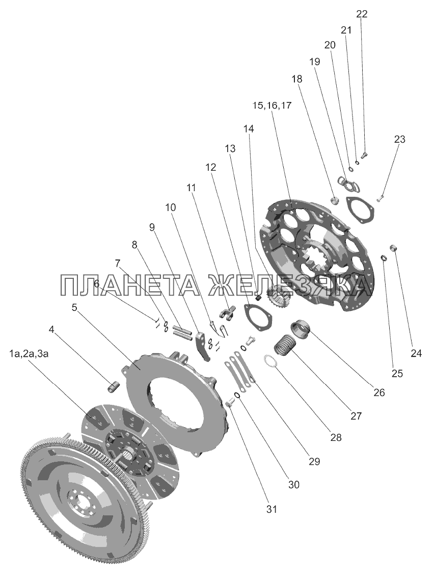 Установка сцепления 240-1005009-06 Беларус-80Х Установка сцепления 240-1005009-06 Беларус-80Х