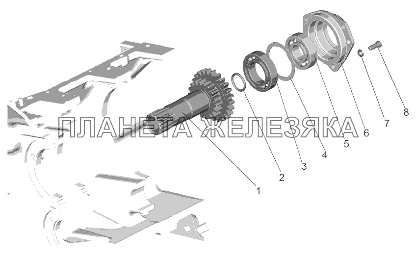 Корпус сцепления. Привод ВОМ. (nдв=2200 об/мин) Беларус-80Х