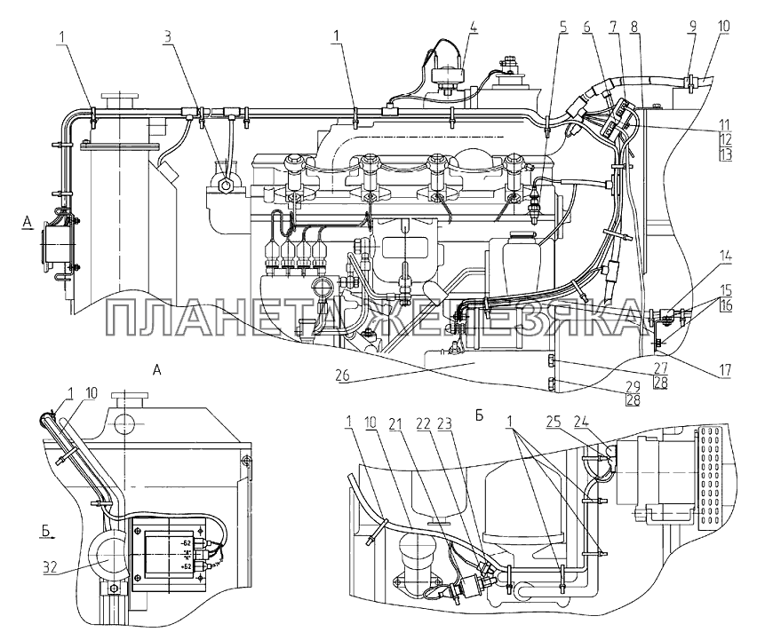 Электрооборудование двигателя Беларус-80Х