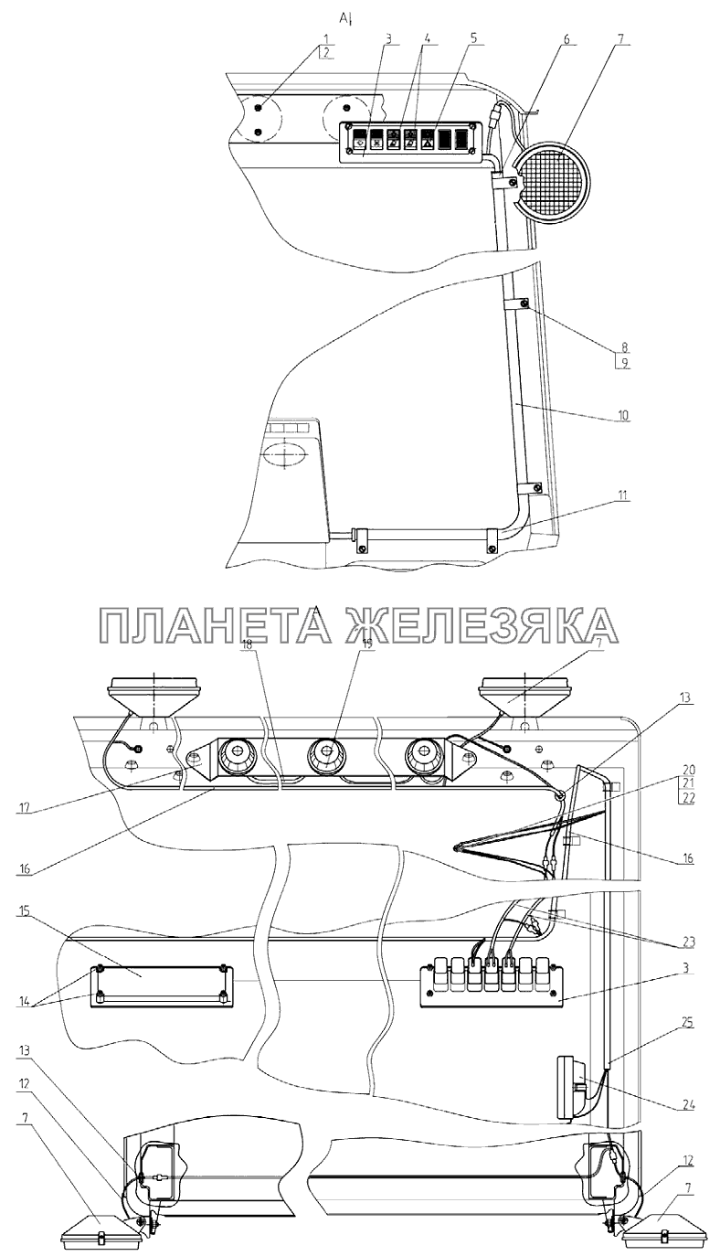 Установка фар рабочих Беларус-80Х