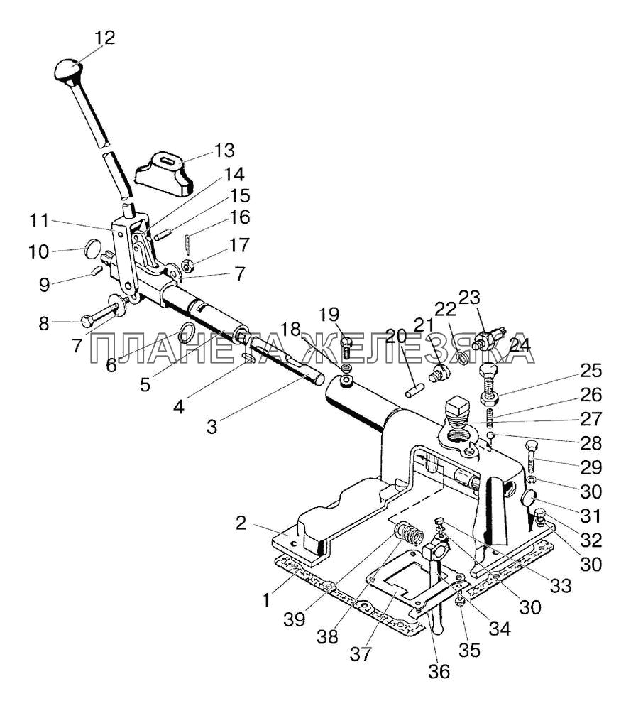 Механизм управления коробкой передач, крышка МТЗ-821/921