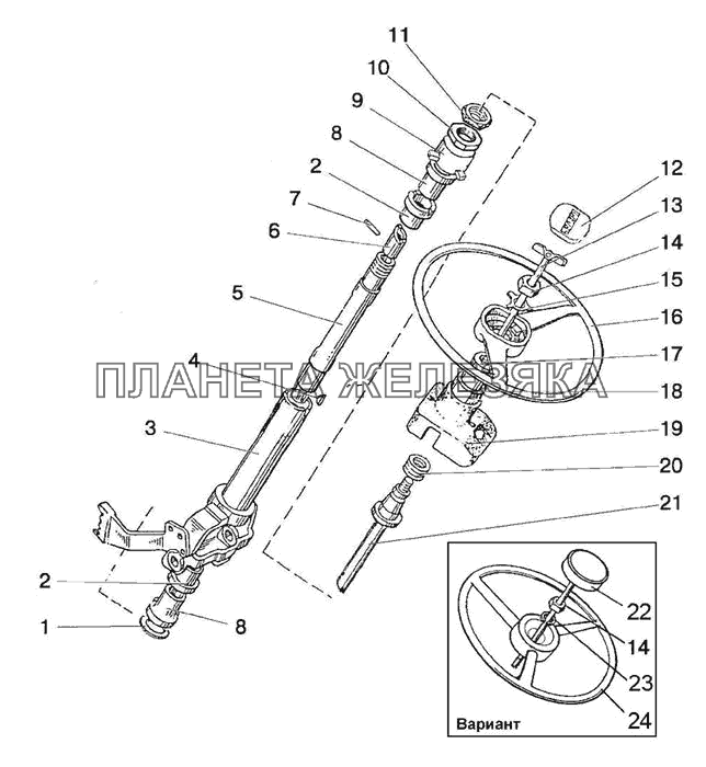 Колонка рулевая МТЗ-821/921