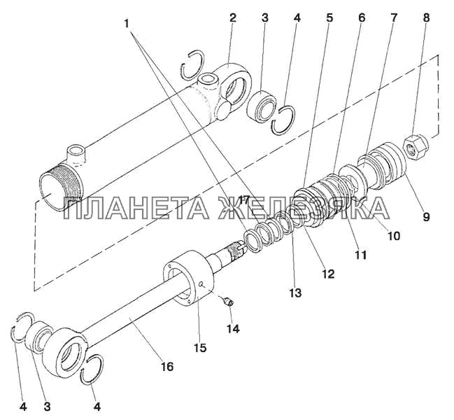 Гидроцилиндр 50x25-200 МТЗ-821/921