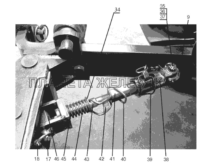 Механизм задней навески МТЗ-821/921