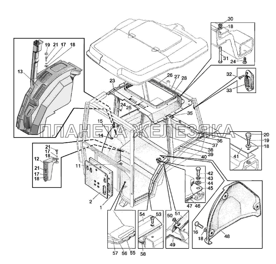 Кабина трактора МТЗ-821/921